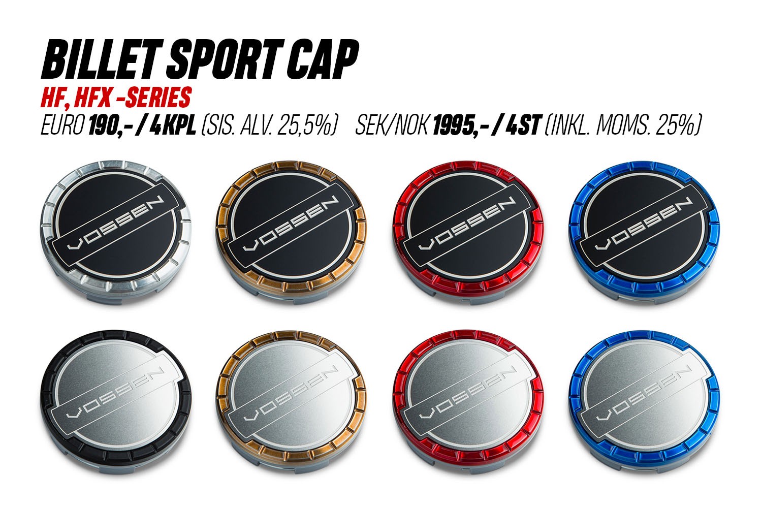 Vossen vanteet fälgar Billet Sport Cap